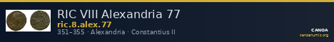 RIC VIII Alexandria 77 — CANOA