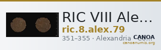 RIC VIII Alexandria 79 — CANOA