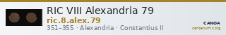 RIC VIII Alexandria 79 — CANOA