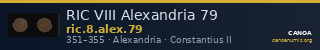 RIC VIII Alexandria 79 — CANOA