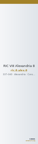 RIC VIII Alexandria 8 — CANOA