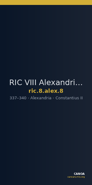 RIC VIII Alexandria 8 — CANOA