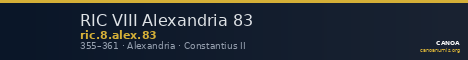 RIC VIII Alexandria 83 — CANOA