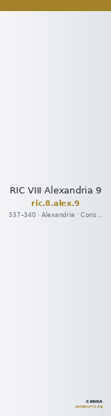 RIC VIII Alexandria 9 — CANOA
