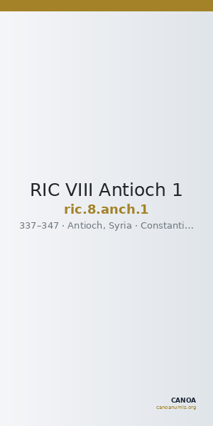 RIC VIII Antioch 1 — CANOA