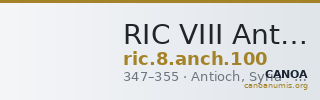 RIC VIII Antioch 100 — CANOA