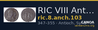 RIC VIII Antioch 103 — CANOA