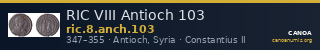 RIC VIII Antioch 103 — CANOA