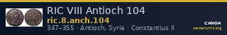 RIC VIII Antioch 104 — CANOA