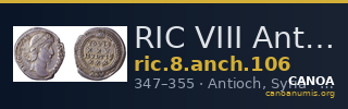 RIC VIII Antioch 106 — CANOA