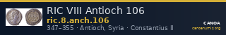 RIC VIII Antioch 106 — CANOA
