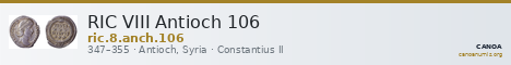 RIC VIII Antioch 106 — CANOA