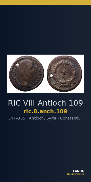 RIC VIII Antioch 109 — CANOA