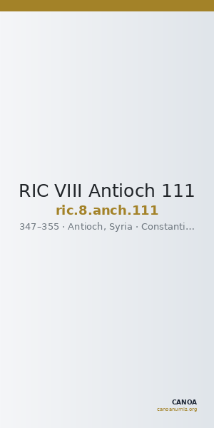RIC VIII Antioch 111 — CANOA