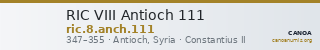 RIC VIII Antioch 111 — CANOA