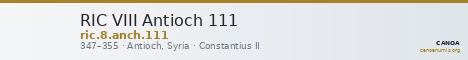 RIC VIII Antioch 111 — CANOA