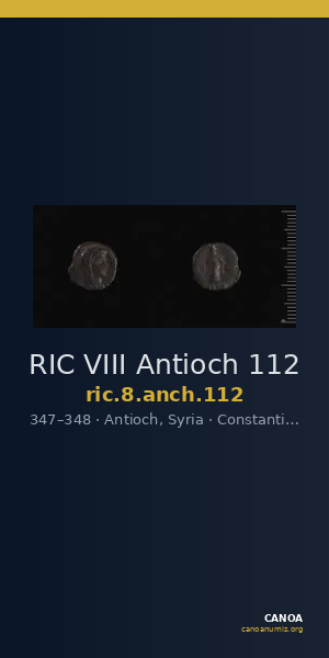 RIC VIII Antioch 112 — CANOA