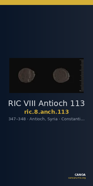 RIC VIII Antioch 113 — CANOA