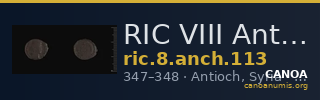 RIC VIII Antioch 113 — CANOA