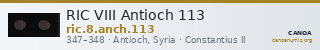 RIC VIII Antioch 113 — CANOA