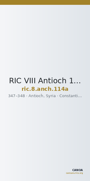 RIC VIII Antioch 114a — CANOA