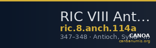 RIC VIII Antioch 114a — CANOA