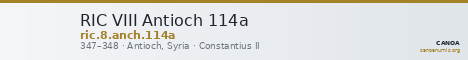 RIC VIII Antioch 114a — CANOA