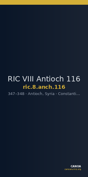 RIC VIII Antioch 116 — CANOA