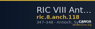 RIC VIII Antioch 118 — CANOA