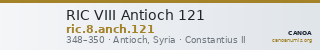RIC VIII Antioch 121 — CANOA