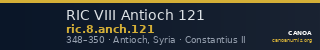 RIC VIII Antioch 121 — CANOA