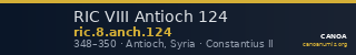 RIC VIII Antioch 124 — CANOA