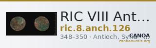 RIC VIII Antioch 126 — CANOA