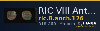 RIC VIII Antioch 126 — CANOA