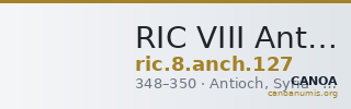RIC VIII Antioch 127 — CANOA