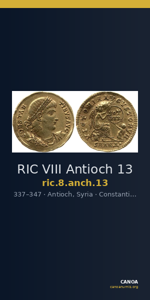 RIC VIII Antioch 13 — CANOA