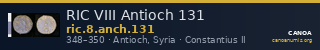 RIC VIII Antioch 131 — CANOA