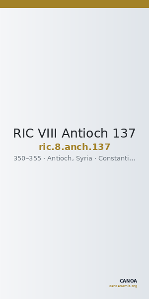 RIC VIII Antioch 137 — CANOA