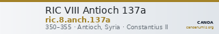 RIC VIII Antioch 137a — CANOA