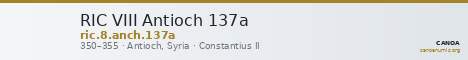 RIC VIII Antioch 137a — CANOA