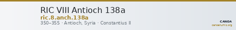 RIC VIII Antioch 138a — CANOA