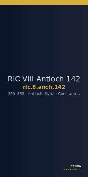 RIC VIII Antioch 142 — CANOA
