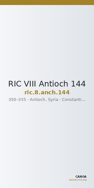 RIC VIII Antioch 144 — CANOA