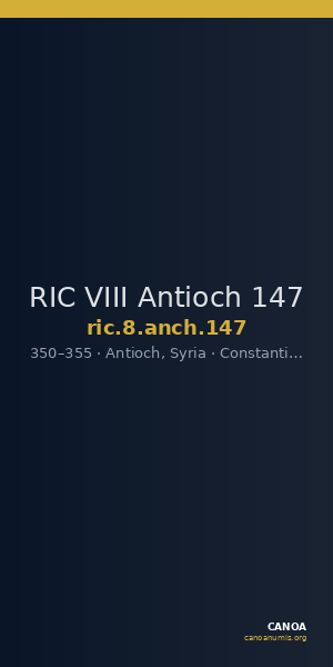 RIC VIII Antioch 147 — CANOA