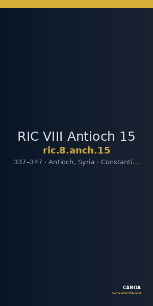 RIC VIII Antioch 15 — CANOA