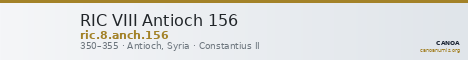 RIC VIII Antioch 156 — CANOA