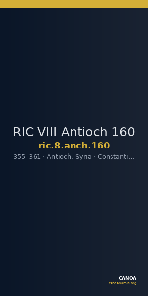RIC VIII Antioch 160 — CANOA