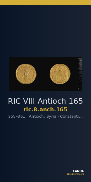 RIC VIII Antioch 165 — CANOA