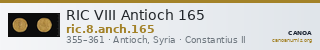 RIC VIII Antioch 165 — CANOA