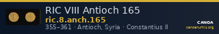 RIC VIII Antioch 165 — CANOA
